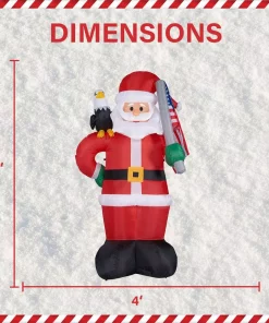 Outdoor Christmas Decorations Fraser Hill Farm 8 Ft. Americana Santa With Bald Eagle Christmas Inflatable With Lights -Christmas Tree Decorations Shop fraser hill farm christmas inflatables fhfsanta081 l 40 1000