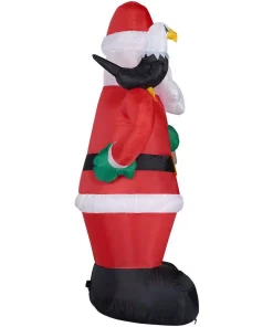 Outdoor Christmas Decorations Fraser Hill Farm 8 Ft. Americana Santa With Bald Eagle Christmas Inflatable With Lights -Christmas Tree Decorations Shop fraser hill farm christmas inflatables fhfsanta081 l 4f 1000