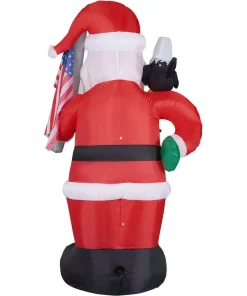Outdoor Christmas Decorations Fraser Hill Farm 8 Ft. Americana Santa With Bald Eagle Christmas Inflatable With Lights -Christmas Tree Decorations Shop fraser hill farm christmas inflatables fhfsanta081 l 77 1000