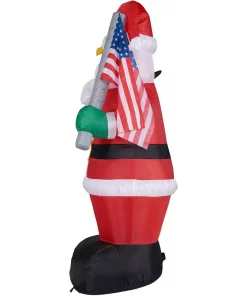 Outdoor Christmas Decorations Fraser Hill Farm 8 Ft. Americana Santa With Bald Eagle Christmas Inflatable With Lights -Christmas Tree Decorations Shop fraser hill farm christmas inflatables fhfsanta081 l c3 1000