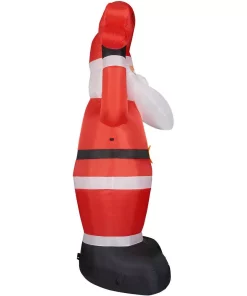 Outdoor Christmas Decorations Fraser Hill Farm 10 Ft. Santa Claus With HO HO HO Sign Christmas Inflatable With Lights 19 Outdoor Christmas Decorations Fraser Hill Farm 10 Ft. Santa Claus With HO HO HO Sign Christmas Inflatable With Lights -Christmas Tree Decorations Shop fraser hill farm christmas inflatables fhfsanta104 l 4f 1000