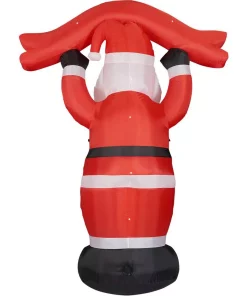 Outdoor Christmas Decorations Fraser Hill Farm 10 Ft. Santa Claus With HO HO HO Sign Christmas Inflatable With Lights 18 Outdoor Christmas Decorations Fraser Hill Farm 10 Ft. Santa Claus With HO HO HO Sign Christmas Inflatable With Lights -Christmas Tree Decorations Shop fraser hill farm christmas inflatables fhfsanta104 l c3 1000