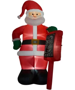 Outdoor Christmas Decorations Fraser Hill Farm 10 Ft. Santa Claus With Sign Christmas Inflatable With Lights 14 Outdoor Christmas Decorations Fraser Hill Farm 10 Ft. Santa Claus With Sign Christmas Inflatable With Lights -Christmas Tree Decorations Shop fraser hill farm christmas inflatables fhfsanta105 l 1d 1000