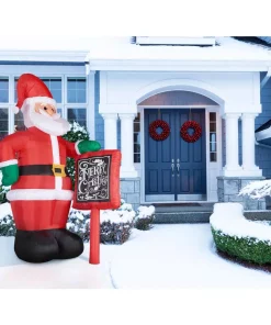 Outdoor Christmas Decorations Fraser Hill Farm 10 Ft. Santa Claus With Sign Christmas Inflatable With Lights 19 Outdoor Christmas Decorations Fraser Hill Farm 10 Ft. Santa Claus With Sign Christmas Inflatable With Lights -Christmas Tree Decorations Shop fraser hill farm christmas inflatables fhfsanta105 l 31 1000