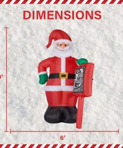 Outdoor Christmas Decorations Fraser Hill Farm 10 Ft. Santa Claus With Sign Christmas Inflatable With Lights 12 Outdoor Christmas Decorations Fraser Hill Farm 10 Ft. Santa Claus With Sign Christmas Inflatable With Lights -Christmas Tree Decorations Shop fraser hill farm christmas inflatables fhfsanta105 l 40 1000