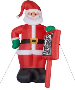 Outdoor Christmas Decorations Fraser Hill Farm 10 Ft. Santa Claus With Sign Christmas Inflatable With Lights 18 Outdoor Christmas Decorations Fraser Hill Farm 10 Ft. Santa Claus With Sign Christmas Inflatable With Lights -Christmas Tree Decorations Shop fraser hill farm christmas inflatables fhfsanta105 l 4f 1000