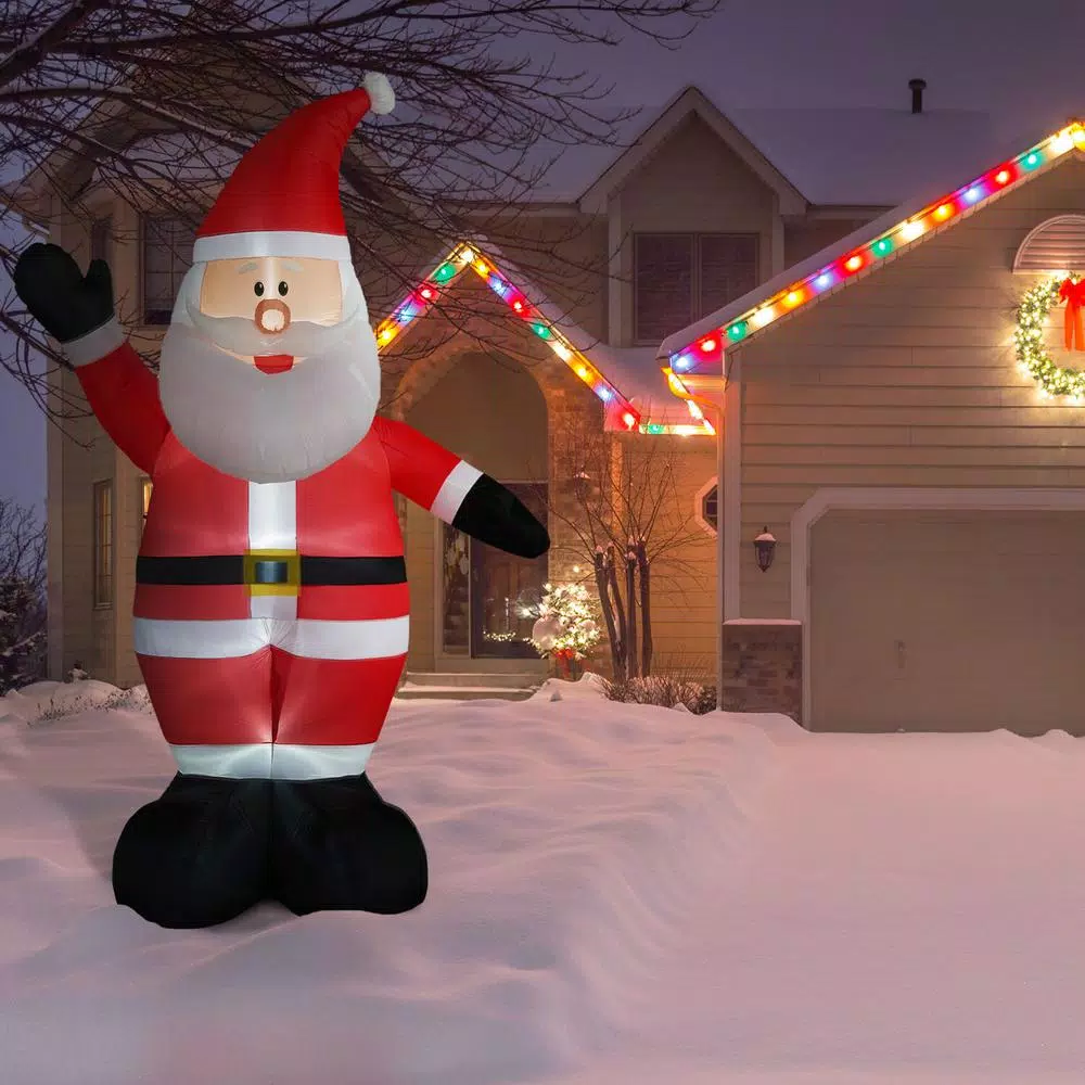 Outdoor Christmas Decorations Fraser Hill Farm 12 Ft. Santa Christmas Inflatable 8 Outdoor Christmas Decorations Fraser Hill Farm 12 Ft. Santa Christmas Inflatable - Image 8