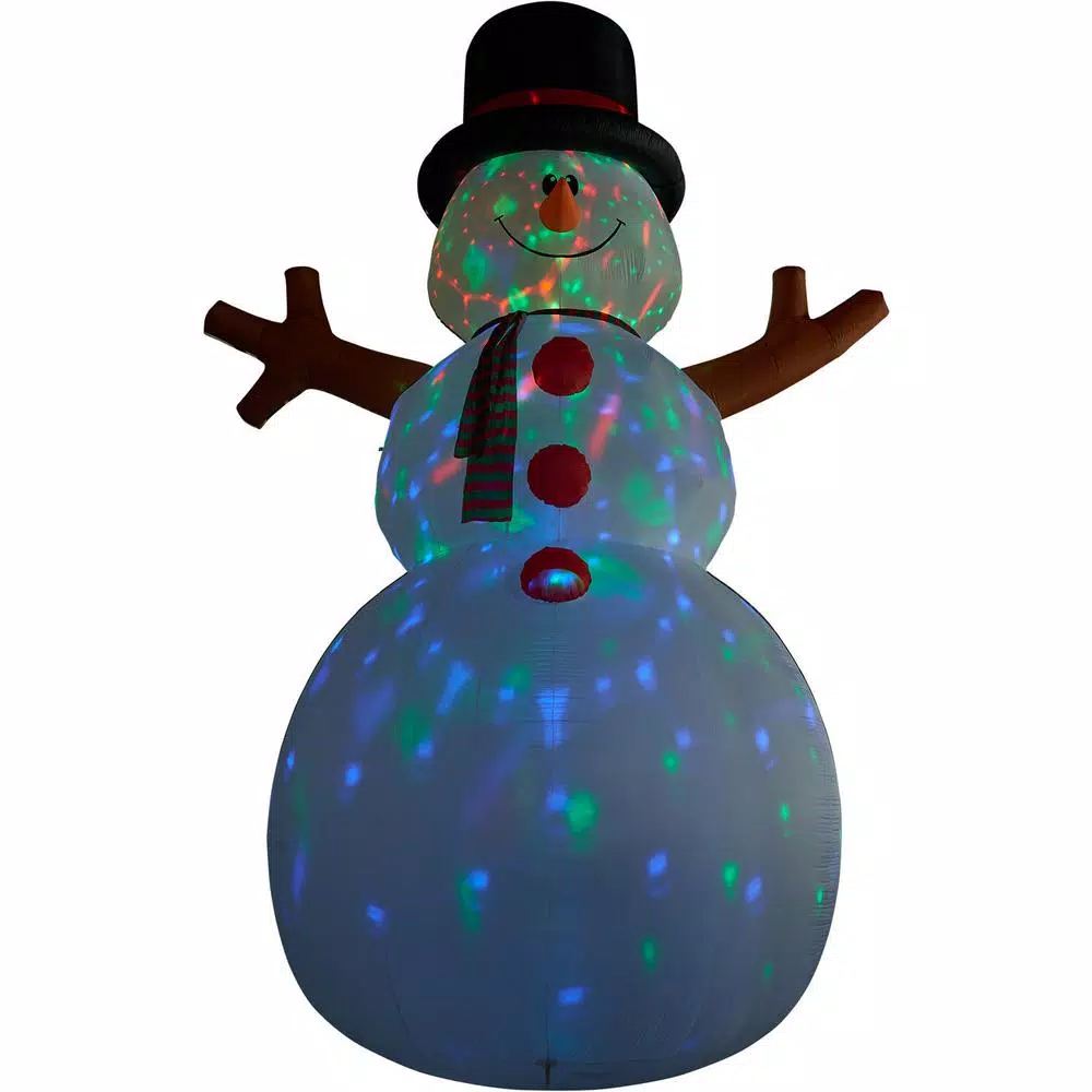 Outdoor Christmas Decorations Fraser Hill Farm 20 Ft. Jolly Snowman Christmas Inflatable With Lights 5 Outdoor Christmas Decorations Fraser Hill Farm 20 Ft. Jolly Snowman Christmas Inflatable With Lights - Image 5