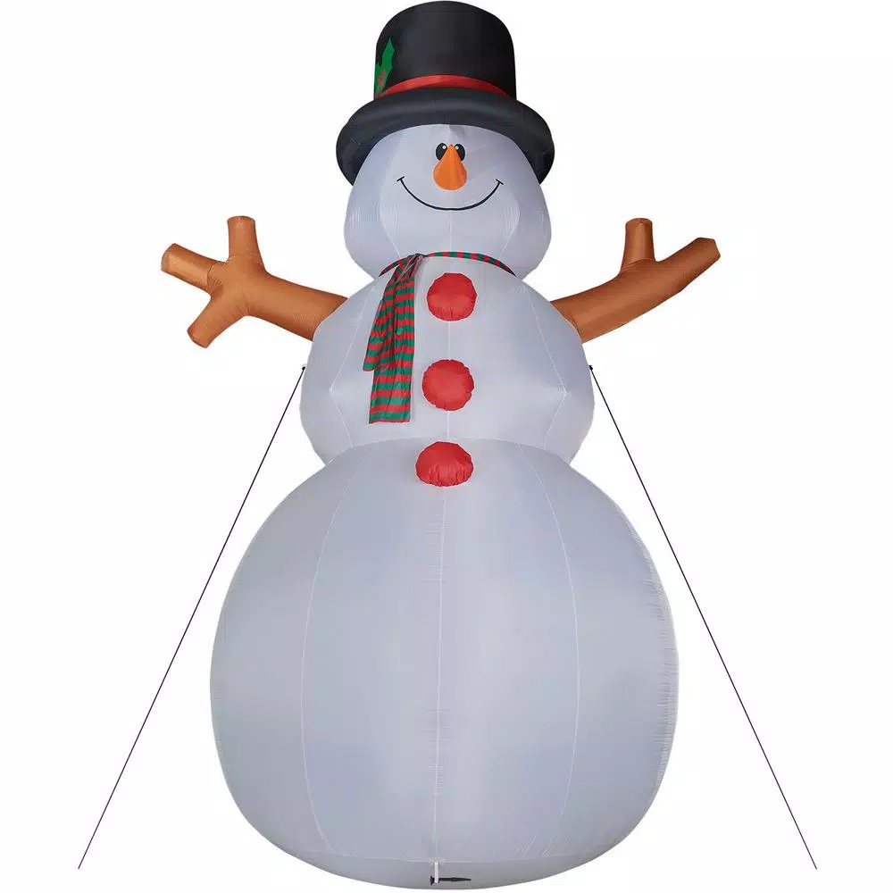 Outdoor Christmas Decorations Fraser Hill Farm 20 Ft. Jolly Snowman Christmas Inflatable With Lights 10 Outdoor Christmas Decorations Fraser Hill Farm 20 Ft. Jolly Snowman Christmas Inflatable With Lights - Image 10