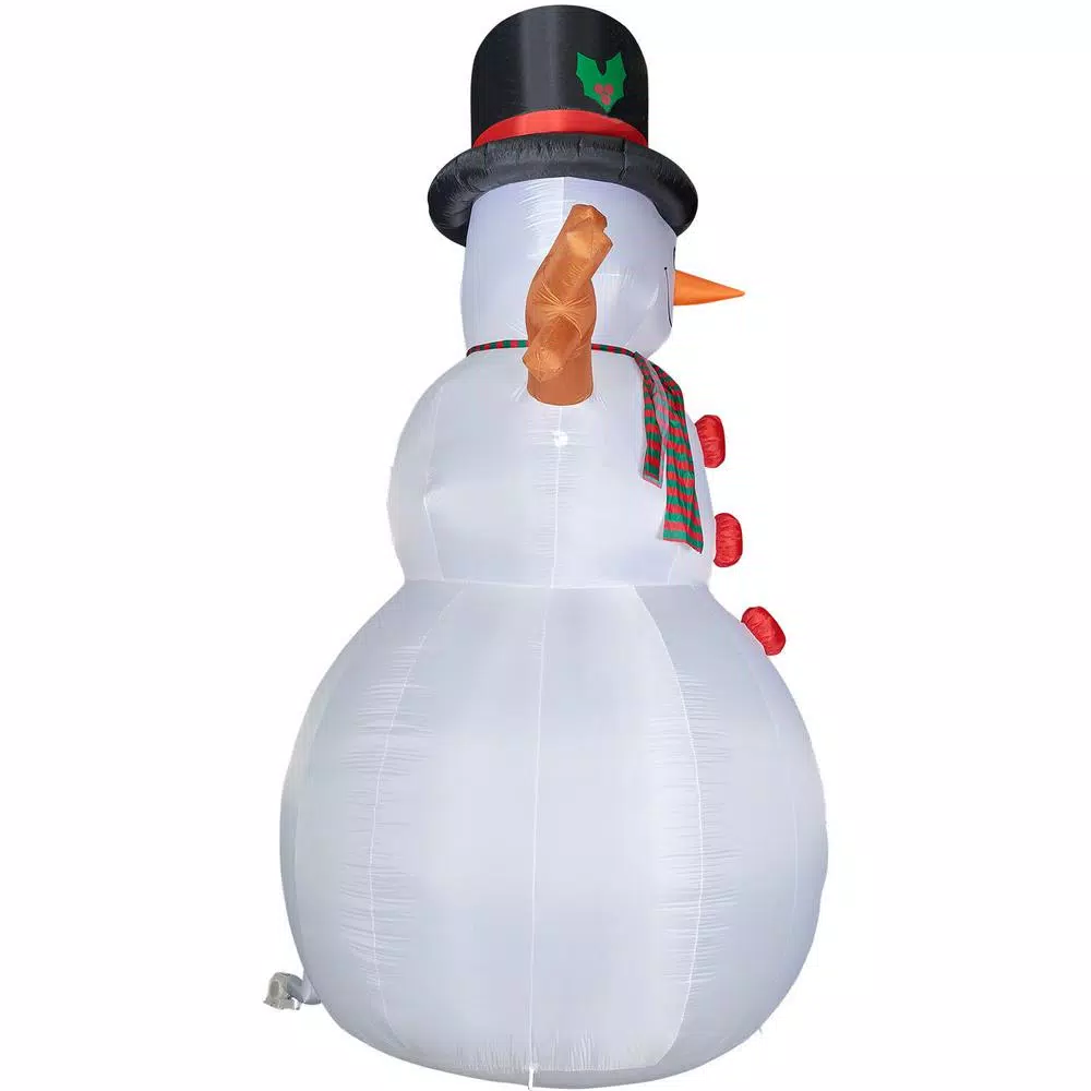 Outdoor Christmas Decorations Fraser Hill Farm 20 Ft. Jolly Snowman Christmas Inflatable With Lights 9 Outdoor Christmas Decorations Fraser Hill Farm 20 Ft. Jolly Snowman Christmas Inflatable With Lights - Image 9