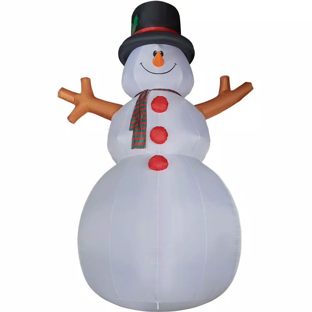 Outdoor Christmas Decorations Fraser Hill Farm 20 Ft. Jolly Snowman Christmas Inflatable With Lights 1 Outdoor Christmas Decorations Fraser Hill Farm 20 Ft. Jolly Snowman Christmas Inflatable With Lights