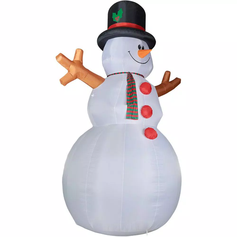 Outdoor Christmas Decorations Fraser Hill Farm 20 Ft. Jolly Snowman Christmas Inflatable With Lights 6 Outdoor Christmas Decorations Fraser Hill Farm 20 Ft. Jolly Snowman Christmas Inflatable With Lights - Image 6