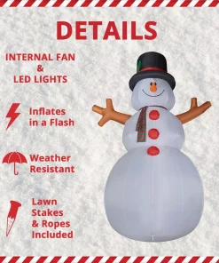 Outdoor Christmas Decorations Fraser Hill Farm 20 Ft. Jolly Snowman Christmas Inflatable With Lights 14 Outdoor Christmas Decorations Fraser Hill Farm 20 Ft. Jolly Snowman Christmas Inflatable With Lights -Christmas Tree Decorations Shop fraser hill farm christmas inflatables fhfsnwm201 l a0 1000