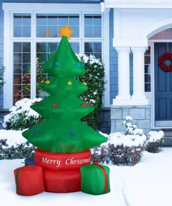 Outdoor Christmas Decorations Fraser Hill Farm 6.5 Ft. Christmas Tree Inflatable With Lights -Christmas Tree Decorations Shop fraser hill farm christmas inflatables fhftree0651 la 31 1000