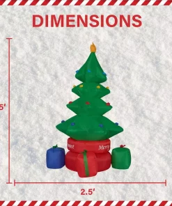 Outdoor Christmas Decorations Fraser Hill Farm 6.5 Ft. Christmas Tree Inflatable With Lights -Christmas Tree Decorations Shop fraser hill farm christmas inflatables fhftree0651 la 40 1000