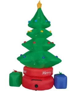 Outdoor Christmas Decorations Fraser Hill Farm 6.5 Ft. Christmas Tree Inflatable With Lights -Christmas Tree Decorations Shop fraser hill farm christmas inflatables fhftree0651 la 66 1000