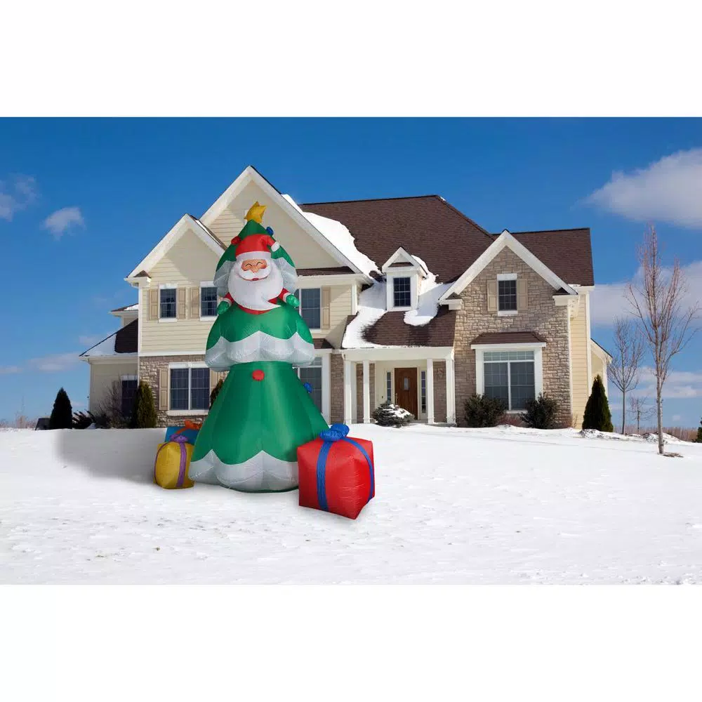 Outdoor Christmas Decorations Fraser Hill Farm 20 Ft. Christmas Tree With Santa And Gifts Inflatable With Lights 11 Outdoor Christmas Decorations Fraser Hill Farm 20 Ft. Christmas Tree With Santa And Gifts Inflatable With Lights - Image 11