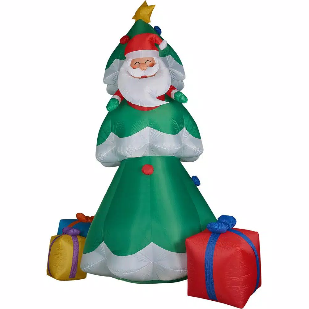 Outdoor Christmas Decorations Fraser Hill Farm 20 Ft. Christmas Tree With Santa And Gifts Inflatable With Lights 1 Outdoor Christmas Decorations Fraser Hill Farm 20 Ft. Christmas Tree With Santa And Gifts Inflatable With Lights