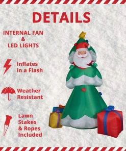 Outdoor Christmas Decorations Fraser Hill Farm 20 Ft. Christmas Tree With Santa And Gifts Inflatable With Lights 14 Outdoor Christmas Decorations Fraser Hill Farm 20 Ft. Christmas Tree With Santa And Gifts Inflatable With Lights -Christmas Tree Decorations Shop fraser hill farm christmas inflatables fhftree201 l a0 1000