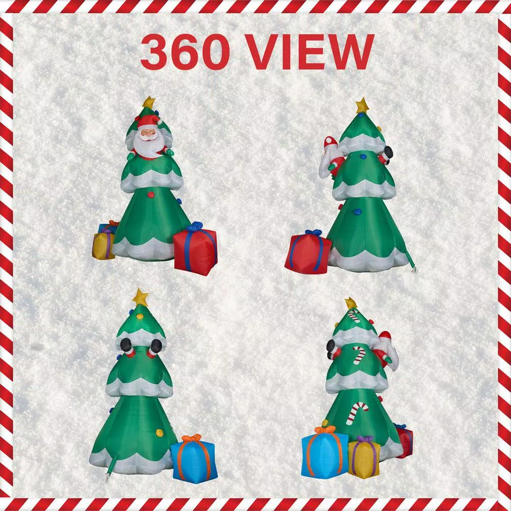Outdoor Christmas Decorations Fraser Hill Farm 20 Ft. Christmas Tree With Santa And Gifts Inflatable With Lights 2 Outdoor Christmas Decorations Fraser Hill Farm 20 Ft. Christmas Tree With Santa And Gifts Inflatable With Lights - Image 2
