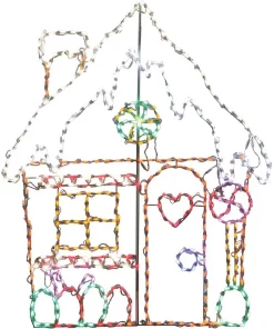 Christmas Lights Fraser Hill Farm 5.5 Ft. 862-Light Multi-Color Gingerbread Set Novelty Light (3-Piece) -Christmas Tree Decorations Shop fraser hill farm christmas novelty lights ffchled003 gb0 mlt 44 1000
