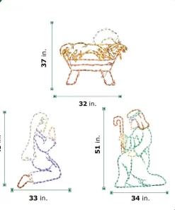 Christmas Lights Fraser Hill Farm 4 Ft. 533-Light Multi-Color Nativity Set Novelty Light (3-Piece) 12 Christmas Lights Fraser Hill Farm 4 Ft. 533-Light Multi-Color Nativity Set Novelty Light (3-Piece) -Christmas Tree Decorations Shop fraser hill farm christmas novelty lights ffchled003 ntv0 mtl 1f 1000