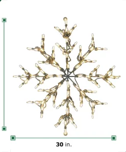 Christmas Lights Fraser Hill Farm 2.5 Ft. 100-Light LED Warm White Snowflake Novelty Light 7 Christmas Lights Fraser Hill Farm 2.5 Ft. 100-Light LED Warm White Snowflake Novelty Light -Christmas Tree Decorations Shop fraser hill farm christmas novelty lights ffchled030 str0 wt 1f 1000