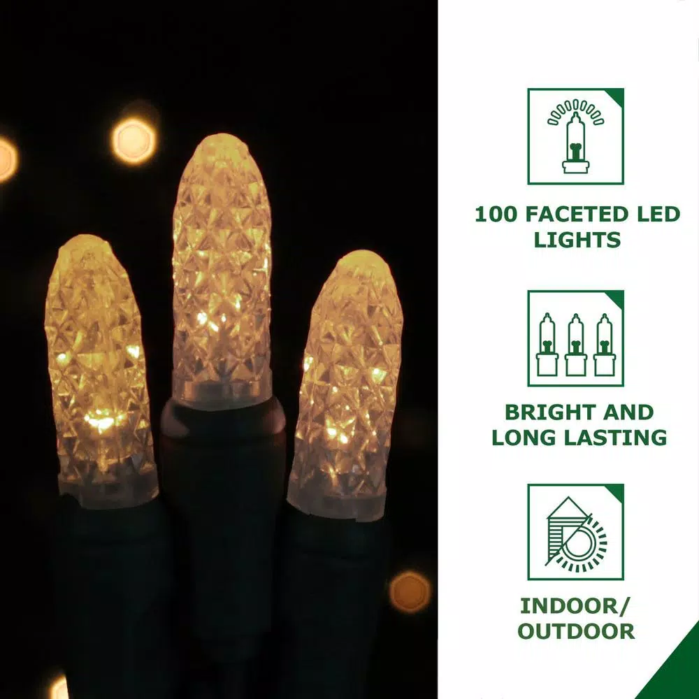 Christmas Lights Fraser Hill Farm 2.5 Ft. 100-Light LED Warm White Snowflake Novelty Light 3 Christmas Lights Fraser Hill Farm 2.5 Ft. 100-Light LED Warm White Snowflake Novelty Light - Image 3