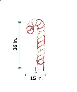 Christmas Lights Fraser Hill Farm 3 Ft. 90-Light LED Red And White Candy Cane Novelty Light -Christmas Tree Decorations Shop fraser hill farm christmas novelty lights ffchled036 cc0 rd wt 1f 1000