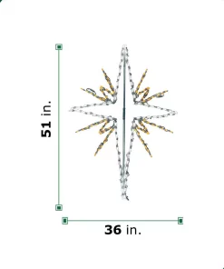 Christmas Lights Fraser Hill Farm 4 Ft. 148-Light Gold And White Bethlehem Star Novelty Light -Christmas Tree Decorations Shop fraser hill farm christmas novelty lights ffchled051 str0 wt 1f 1000