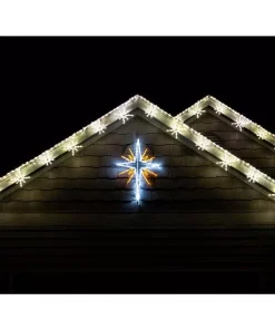 Christmas Lights Fraser Hill Farm 4 Ft. 148-Light Gold And White Bethlehem Star Novelty Light -Christmas Tree Decorations Shop fraser hill farm christmas novelty lights ffchled051 str0 wt 44 1000