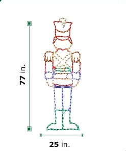 Christmas Lights Fraser Hill Farm 6 Ft. 272-Light Multi-Color Toy Soldier Novelty Light -Christmas Tree Decorations Shop fraser hill farm christmas novelty lights ffchled077 sol0 mlt 1f 1000