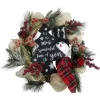 Christmas Greenery Fraser Hill Farm 20 In. Artificial Christmas Wreath With Snowman, Pinecones, Berries