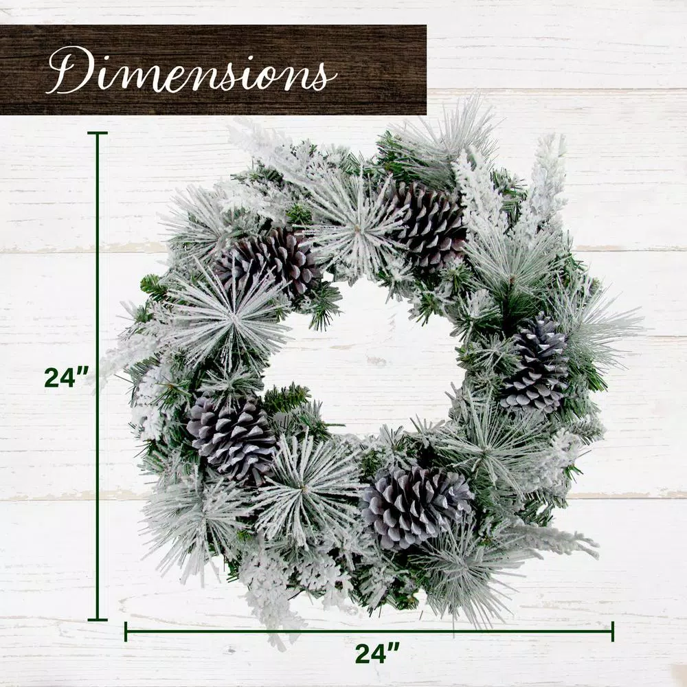 Christmas Greenery Fraser Hill Farm 24 In. Artificial Christmas Wreath With Oversized Pinecones 2 Christmas Greenery Fraser Hill Farm 24 In. Artificial Christmas Wreath With Oversized Pinecones - Image 2