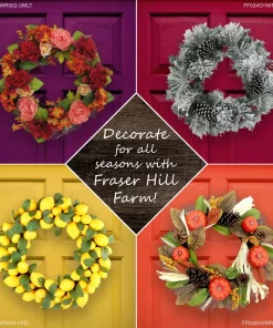 Christmas Greenery Fraser Hill Farm 24 In. Artificial Christmas Wreath With Pinecones, Burlap Bows And Wooden Truck Decoration 9 Christmas Greenery Fraser Hill Farm 24 In. Artificial Christmas Wreath With Pinecones, Burlap Bows And Wooden Truck Decoration -Christmas Tree Decorations Shop fraser hill farm christmas wreaths ff024chwr016 0gr 1d 1000