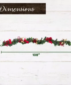 Christmas Greenery Fraser Hill Farm 24 In. Artificial Christmas Wreath With Garland, Pinecones, Bows, And Berries -Christmas Tree Decorations Shop fraser hill farm christmas wreaths ffch003set 0red a0 1000