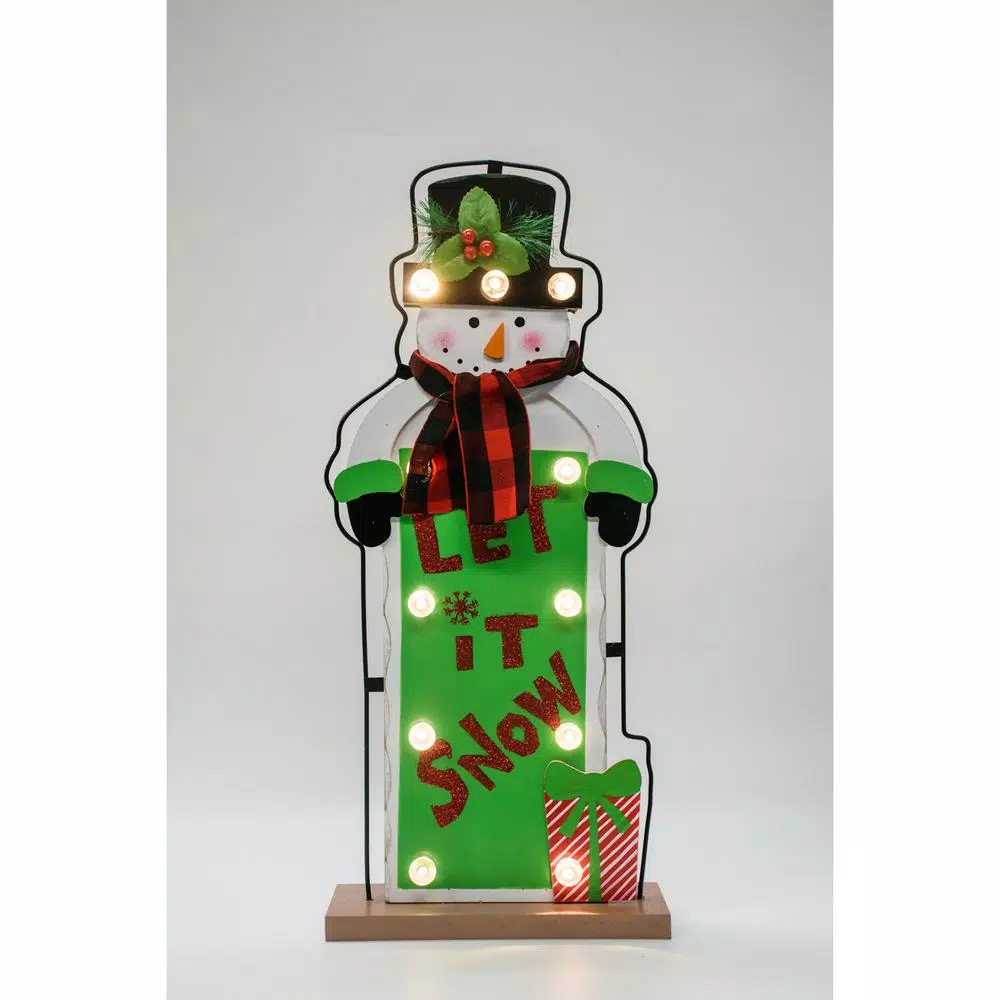 Christmas Greenery Fraser Hill Farm 24 In. Artificial Christmas Wreath With Train, Sleigh, Gift Box, Lighted HO HO HO & Let It Snow And Bejeweled Ornaments 10 Christmas Greenery Fraser Hill Farm 24 In. Artificial Christmas Wreath With Train, Sleigh, Gift Box, Lighted HO HO HO & Let It Snow And Bejeweled Ornaments - Image 10