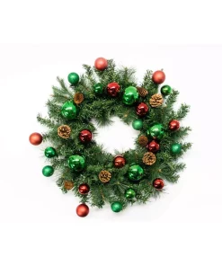 Christmas Greenery Fraser Hill Farm 24 In. Artificial Christmas Wreath With Train, Sleigh, Gift Box, Lighted HO HO HO & Let It Snow And Bejeweled Ornaments 13 Christmas Greenery Fraser Hill Farm 24 In. Artificial Christmas Wreath With Train, Sleigh, Gift Box, Lighted HO HO HO & Let It Snow And Bejeweled Ornaments -Christmas Tree Decorations Shop fraser hill farm christmas wreaths ffchdec005 bright 40 1000