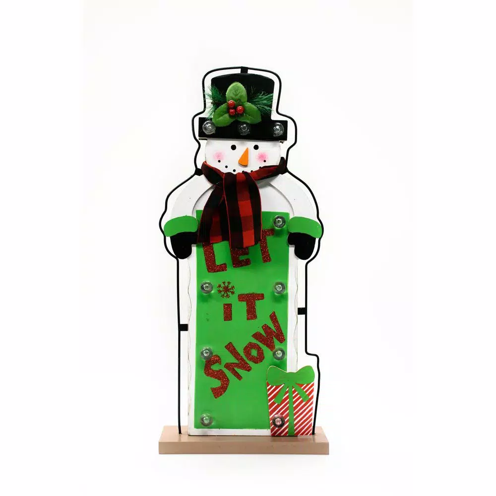 Christmas Greenery Fraser Hill Farm 24 In. Artificial Christmas Wreath With Train, Sleigh, Gift Box, Lighted HO HO HO & Let It Snow And Bejeweled Ornaments 9 Christmas Greenery Fraser Hill Farm 24 In. Artificial Christmas Wreath With Train, Sleigh, Gift Box, Lighted HO HO HO & Let It Snow And Bejeweled Ornaments - Image 9