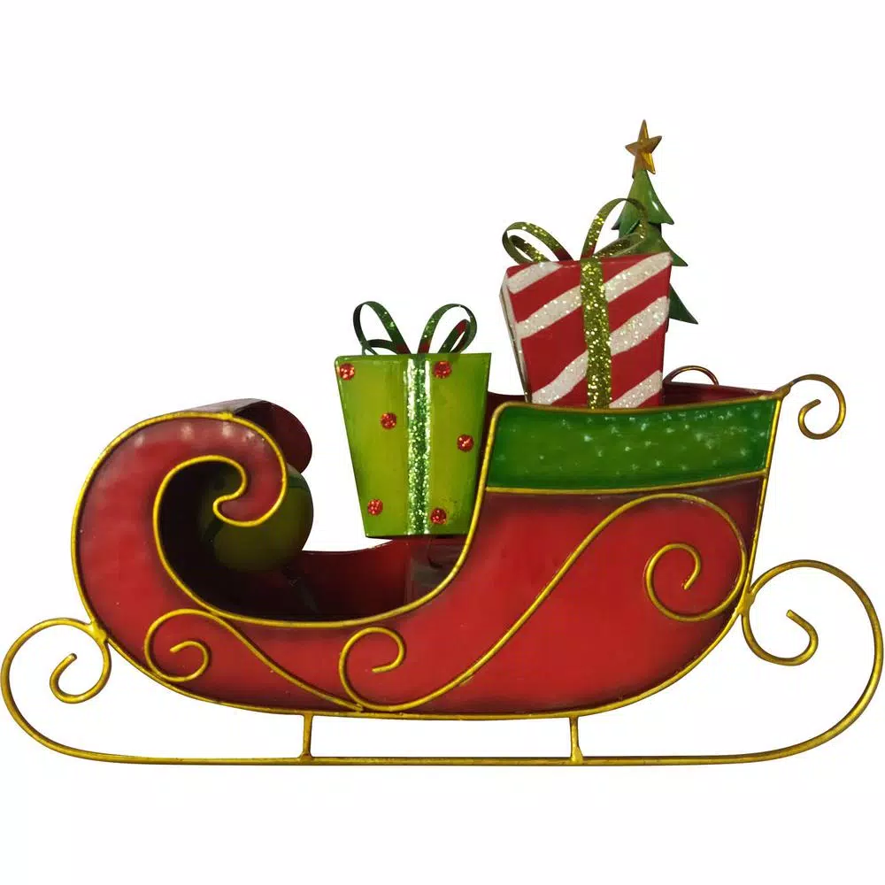 Christmas Greenery Fraser Hill Farm 24 In. Artificial Christmas Wreath With Train, Sleigh, Gift Box, Lighted HO HO HO & Let It Snow And Bejeweled Ornaments 6 Christmas Greenery Fraser Hill Farm 24 In. Artificial Christmas Wreath With Train, Sleigh, Gift Box, Lighted HO HO HO & Let It Snow And Bejeweled Ornaments - Image 6