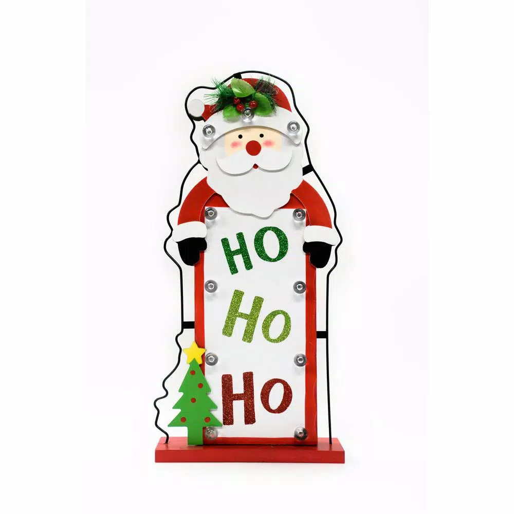 Christmas Greenery Fraser Hill Farm 24 In. Artificial Christmas Wreath With Train, Sleigh, Gift Box, Lighted HO HO HO & Let It Snow And Bejeweled Ornaments 7 Christmas Greenery Fraser Hill Farm 24 In. Artificial Christmas Wreath With Train, Sleigh, Gift Box, Lighted HO HO HO & Let It Snow And Bejeweled Ornaments - Image 7