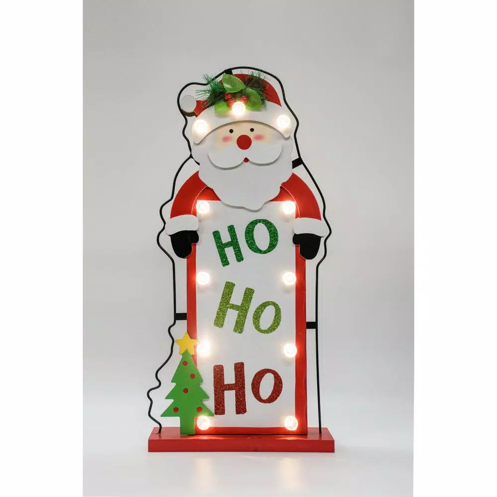 Christmas Greenery Fraser Hill Farm 24 In. Artificial Christmas Wreath With Train, Sleigh, Gift Box, Lighted HO HO HO & Let It Snow And Bejeweled Ornaments 8 Christmas Greenery Fraser Hill Farm 24 In. Artificial Christmas Wreath With Train, Sleigh, Gift Box, Lighted HO HO HO & Let It Snow And Bejeweled Ornaments - Image 8