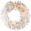 Christmas Greenery Fraser Hill Farm 2.5 Ft. Icy Fir Christmas Wreath Arrangement With Cool White LED Twinkle Lights