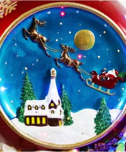 Outdoor Christmas Decorations Fraser Hill Farm 34.5 In. Christmas Musical Santa And Flying Sleigh Ornament In Red With Long-Lasting LED Lights 8 Outdoor Christmas Decorations Fraser Hill Farm 34.5 In. Christmas Musical Santa And Flying Sleigh Ornament In Red With Long-Lasting LED Lights -Christmas Tree Decorations Shop fraser hill farm christmas yard decorations ffrs034 orn3 rd 44 1000