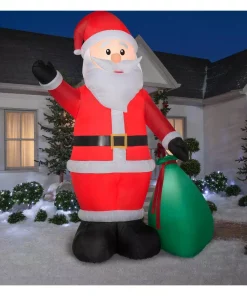 Outdoor Christmas Decorations Gemmy 12 Ft. Tall Airblown Inflatable Extra Bright Santa -Christmas Tree Decorations Shop gemmy christmas inflatables 116948x 4f 1000