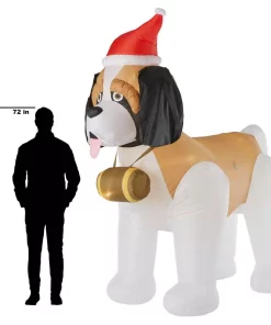 Outdoor Christmas Decorations Gemmy 9 Ft. Inflatable St. Bernard -Christmas Tree Decorations Shop gemmy christmas inflatables 35985 1f 1000
