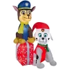 Outdoor Christmas Decorations Gemmy 7 Ft. H. Airblown Paw Patrol On Presents Scene