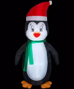 Outdoor Christmas Decorations Gemmy 5 Ft. Tall Airblown-Penguin Inflatable