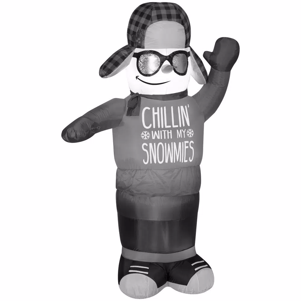 Outdoor Christmas Decorations Gemmy 6 Ft. H Inflatable Animated Airblown-Swaying Chillin Snowman 2 Outdoor Christmas Decorations Gemmy 6 Ft. H Inflatable Animated Airblown-Swaying Chillin Snowman - Image 2