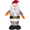 Outdoor Christmas Decorations Gemmy 3 Ft. Inflatable Airblown Santa In Camo Christmas